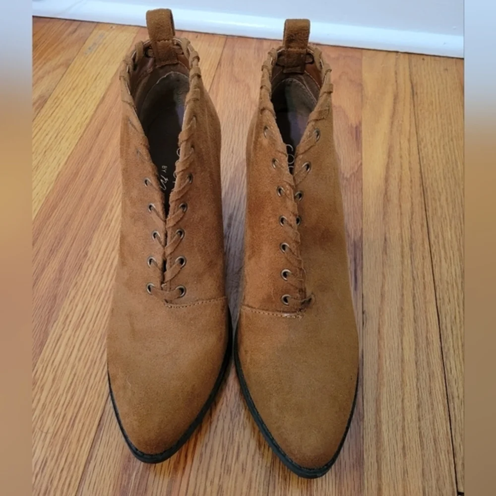 Coconuts by Matisse Bamba Suede V Cut Brown‎ Chunky Heel Ankle Boots 7.5 Western